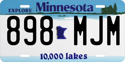 MN license plate 898MJM