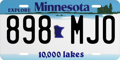 MN license plate 898MJO