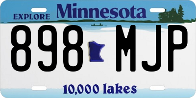 MN license plate 898MJP
