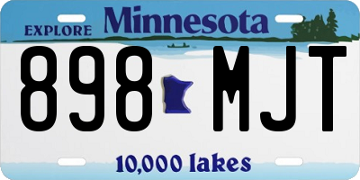 MN license plate 898MJT