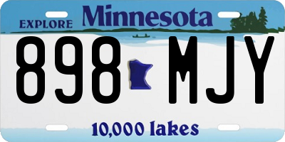 MN license plate 898MJY