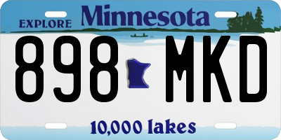 MN license plate 898MKD