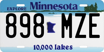 MN license plate 898MZE