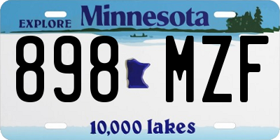 MN license plate 898MZF