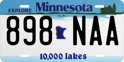 MN license plate 898NAA