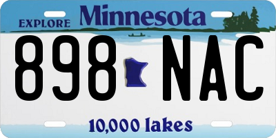 MN license plate 898NAC