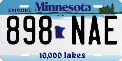 MN license plate 898NAE