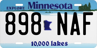 MN license plate 898NAF