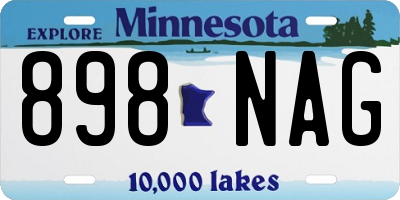 MN license plate 898NAG