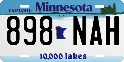 MN license plate 898NAH