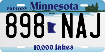 MN license plate 898NAJ