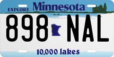 MN license plate 898NAL