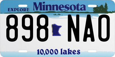 MN license plate 898NAO