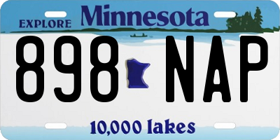 MN license plate 898NAP