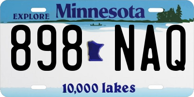 MN license plate 898NAQ