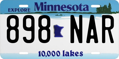 MN license plate 898NAR