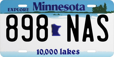 MN license plate 898NAS