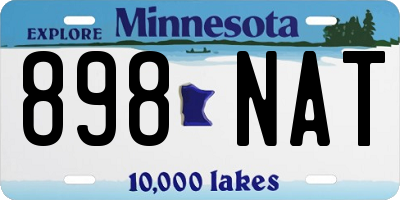 MN license plate 898NAT