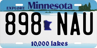 MN license plate 898NAU