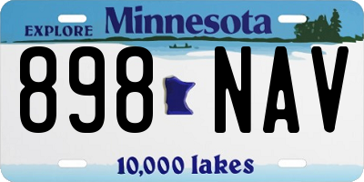 MN license plate 898NAV
