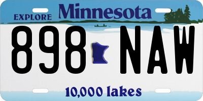 MN license plate 898NAW