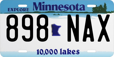 MN license plate 898NAX