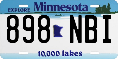 MN license plate 898NBI