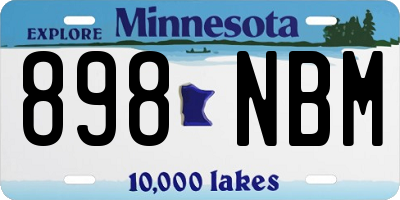 MN license plate 898NBM