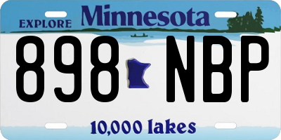 MN license plate 898NBP
