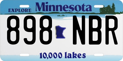 MN license plate 898NBR