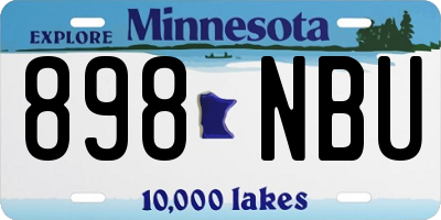 MN license plate 898NBU