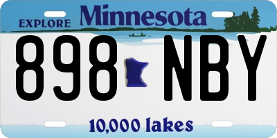 MN license plate 898NBY