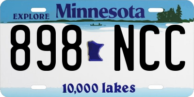 MN license plate 898NCC