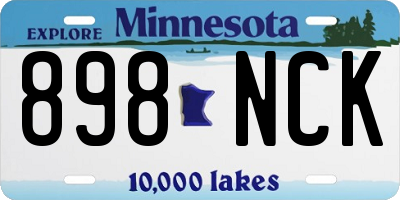 MN license plate 898NCK