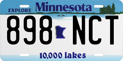 MN license plate 898NCT