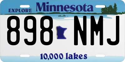 MN license plate 898NMJ