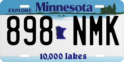 MN license plate 898NMK