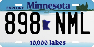 MN license plate 898NML