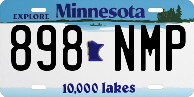 MN license plate 898NMP