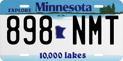 MN license plate 898NMT