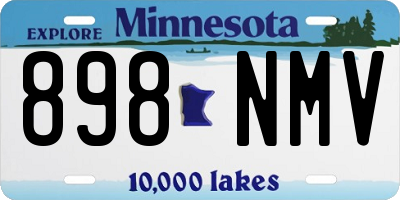 MN license plate 898NMV