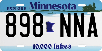 MN license plate 898NNA