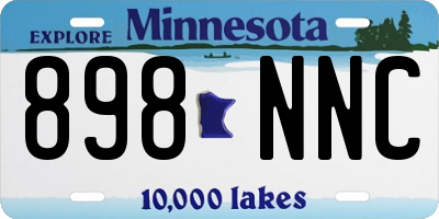 MN license plate 898NNC