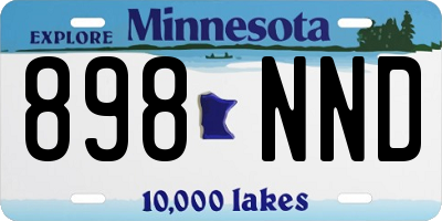 MN license plate 898NND