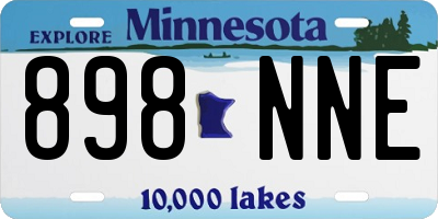 MN license plate 898NNE