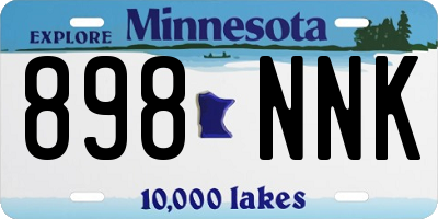 MN license plate 898NNK