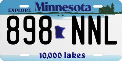 MN license plate 898NNL