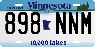 MN license plate 898NNM