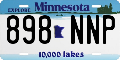 MN license plate 898NNP