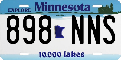 MN license plate 898NNS
